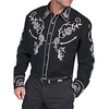 Homme Chemise Chemise Western Floral Imprimés Photos Col rabattu Noir Extérieur Plein Air manche longue Bouton bas Imprimer Vêtement Tenue Mode Vêtement de rue Design style occidental miniinthebox