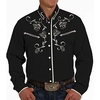 Homme Chemise Chemise Western Floral Imprimés Photos Col rabattu Noir Gris Extérieur Plein Air manche longue Bouton bas Imprimer Vêtement Tenue Mode Vêtement de rue Design style occidental miniinthebox