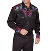 Homme Chemise Chemise Western Floral Imprimés Photos Col rabattu Violet Extérieur Plein Air manche longue Bouton bas Imprimer Vêtement Tenue Mode Vêtement de rue Design style occidental miniinthebox
