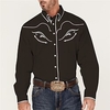 Homme Chemise Chemise Western Imprimés Photos Col rabattu bleu marine Café Extérieur Plein Air manche longue Bouton bas Imprimer Vêtement Tenue Mode Vêtement de rue Design style occidental miniinthebox