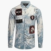 Homme Chemise Crânes Imprimés Photos Col rabattu Bleu Extérieur Plein Air manche longue Bouton bas Imprimer Vêtement Tenue Mode Design Casual Flexible miniinthebox