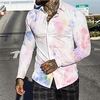 Homme Chemise Dégradé Imprimés Photos Col rabattu Blanche Extérieur Plein Air manche longue Bouton bas Imprimer Vêtement Tenue Sportif Mode Vêtement de rue Design miniinthebox
