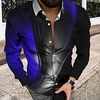 Homme Chemise Dégradé Imprimés Photos Flamme Col rabattu Noir Bleu Vert Extérieur Plein Air manche longue Bouton bas Imprimer Vêtement Tenue Mode Design Casual Flexible miniinthebox