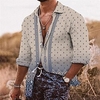 Homme Chemise Floral Dégradé Imprimés Photos Col rabattu Abricot Bleu Extérieur Plein Air manche longue Bouton bas Imprimer Vêtement Tenue Tropique Sportif Bohème Vêtement de rue miniinthebox