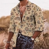 Homme Chemise Floral Imprimés Photos Col rabattu Jaune Rose Claire Extérieur Plein Air manche longue Bouton bas Imprimer Vêtement Tenue Tropique Sportif Bohème Vêtement de rue miniinthebox