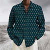 Homme Chemise Floral Imprimés Photos Col rabattu Noir bleu marine Extérieur Plein Air manche longue Bouton bas Imprimer Vêtement Tenue Tropique Sportif Bohème Vêtement de rue miniinthebox