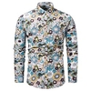 Homme Chemise Floral Imprimés Photos Col rabattu Vin Noir Bleu Fuchsia Kaki Extérieur Plein Air manche longue Bouton bas Imprimer Vêtement Tenue Sportif Mode Vêtement de rue Design miniinthebox