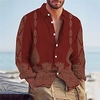 Homme Chemise Floral Imprimés Photos Rétro Vintage Col rabattu Vin Bleu Extérieur Plein Air manche longue Bouton bas Imprimer Vêtement Tenue Tropique Sportif Bohème Vêtement de rue miniinthebox