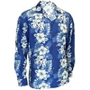 Homme Chemise Graphic Floral Col rabattu Bleu Extérieur Casual manche longue Bouton bas Imprimer Vêtement Tenue Mode Design Casual Respirable miniinthebox