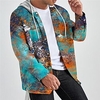 Homme Chemise Imprimés Photos Capuche Rouge Bleu Extérieur Plein Air manche longue Imprimer Vêtement Tenue Mode Design Casual Flexible miniinthebox