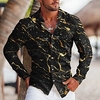 Homme Chemise Imprimés Photos Fissure Col rabattu Jaune Bleu Violet Vert Extérieur Plein Air manche longue Bouton bas Imprimer Vêtement Tenue Sportif Mode Vêtement de rue Design miniinthebox