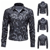 Homme Chemise Imprimés Photos Géométrie camouflage Col rabattu Noir Extérieur Plein Air manche longue Bouton bas Imprimer Vêtement Tenue Mode Design Casual Flexible miniinthebox