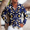Homme Chemise Imprimés Photos Géométrie Col rabattu Bleu Marron Vert Bleu clair Extérieur Plein Air manche longue Bouton bas Imprimer Vêtement Tenue Sportif Mode Vêtement de rue Design miniinthebox