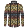 Homme Chemise Imprimés Photos Géométrie Col rabattu Jaune Bleu Extérieur Plein Air manche longue Bouton bas Imprimer Vêtement Tenue Rétro Vintage Mode Vêtement de rue Design miniinthebox