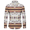 Homme Chemise Imprimés Photos Géométrie Col rabattu Jaune Gris Extérieur Plein Air manche longue Bouton bas Imprimer Vêtement Tenue Rétro Vintage Mode Vêtement de rue Design miniinthebox
