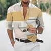 Homme Chemise Imprimés Photos Géométrie Graffiti Col rabattu Abricot Blanche Jaune Rose poussiéreuse Bleu Extérieur Plein Air manche longue Bouton bas Imprimer Vêtement Tenue Mode Design Casual miniinthebox
