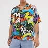 Homme Chemise Imprimés Photos Graffiti Mao Noir Blanche Extérieur Casual Manche Courte Bouton bas Imprimer Vêtement Tenue Mode Design Casual Confortable miniinthebox