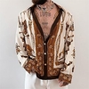 Homme Chemise Imprimés Photos Rétro Vintage Col rabattu Marron Extérieur Plein Air manche longue Bouton bas Imprimer Vêtement Tenue Mode Design Casual Flexible miniinthebox