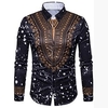 Homme Chemise Imprimés Photos Totem Col rabattu bleu marine Extérieur Plein Air manche longue Bouton bas Imprimer Vêtement Tenue Mode Design Casual Flexible miniinthebox