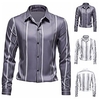 Homme Chemise Rayé Imprimés Photos Col rabattu Blanche Gris Extérieur Plein Air manche longue Bouton bas Imprimer Vêtement Tenue Mode Design Casual Flexible miniinthebox