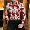 Homme Chemise Rose Imprimés Photos Col rabattu Noir Blanche Extérieur Plein Air manche longue Bouton bas Imprimer Vêtement Tenue Sportif Mode Vêtement de rue Design miniinthebox