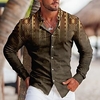 Homme Chemise Tribal Imprimés Photos Géométrie Col rabattu Jaune Bleu Violet Vert Extérieur Plein Air manche longue Bouton bas Imprimer Vêtement Tenue Sportif Mode Vêtement de rue Design miniinthebox