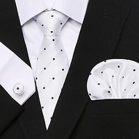 Homme Cravate Carré de Poche Boutons de Manchette Ensembles Travail Mariage Style formel Classique Plaid du"idien événements miniinthebox