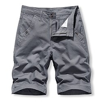 Homme Décontractée Classique Short Short Cargo Short de travail Multi poche Court Pantalon du"idien Non Elastique Couleur unie Extérieur Taille médiale Noir Bleu Vert Véronèse Grise Kaki 29 30 31 miniinthebox