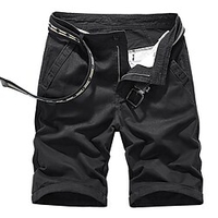 Homme Décontractée Classique Short Short Cargo Short de travail Multi poche Court Pantalon du"idien Non Elastique Couleur unie Extérieur Taille médiale Noir Bleu Vert Véronèse Grise Kaki 30 32 34 miniinthebox
