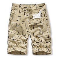 Homme Décontractée Classique Short Short Cargo Short de travail Multi poche Court Pantalon du"idien Non Elastique Motif Extérieur Taille médiale Noir Vert Véronèse Grise Kaki Bleu Foncé 29 30 31 miniinthebox