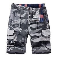 Homme Décontractée Classique Short Short Cargo Short de travail Multi poche Taille elastique Court Pantalon du"idien Micro-élastique Plein Extérieur Taille médiale Gris Vert Véronèse Kaki 30 32 miniinthebox