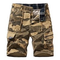Homme Décontractée Classique Short Short Cargo Short de travail Multi poche Taille elastique Court Pantalon du"idien Micro-élastique Plein Extérieur Taille médiale Gris Vert Véronèse Kaki 30 32 miniinthebox