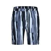 Homme Décontractée Short Short Short de plage Longueur genou Pantalon Non Elastique Mosa que Taille médiale Noir S M L XL XXL miniinthebox