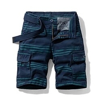 Homme Décontractée Sportif Short Short de plage Plusieurs poches Longueur genou Pantalon du"idien Gymnastique Non Elastique Couleur unie Poids Léger Des sports Taille médiale Noir et Vert Safran miniinthebox