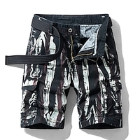 Homme Décontractée Sportif Short Short de plage Plusieurs poches Longueur genou Pantalon du"idien Gymnastique Non Elastique Couleur unie Poids Léger Des sports Taille médiale Rouge camouflage miniinthebox
