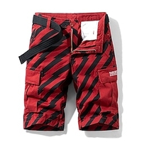 Homme Décontractée Sportif Short Short de plage Plusieurs poches Longueur genou Pantalon du"idien Gymnastique Non Elastique Couleur unie Poids Léger Des sports Taille médiale Vert Herbe Bleu Gris miniinthebox