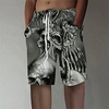 Homme Design à la mode Droite Short Impression 3D Taille elastique Court Pantalon Sport extérieur du"idien Imprimés Photos Crânes Mélange de Coton Confort Respirable Taille médiale Gris Foncé S M miniinthebox
