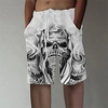 Homme Design à la mode Droite Short Impression 3D Taille elastique Court Pantalon Sport extérieur du"idien Imprimés Photos Crânes Mélange de Coton Confort Respirable Taille médiale Gris S M L XL miniinthebox