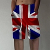 Homme Design à la mode Droite Short Impression 3D Taille elastique Court Pantalon Sport extérieur du"idien Imprimés Photos Drapeau National Mélange de Coton Confort Respirable Taille médiale Rouge miniinthebox
