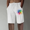 Homme Design à la mode Droite Short Taille elastique Imprimer Court Pantalon Sport extérieur du"idien à imprimé arc-en-ciel Imprimés Photos Mélange de Coton Confort Respirable Taille médiale miniinthebox