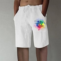 Homme Design à la mode Droite Short Taille elastique Imprimer Court Pantalon Sport extérieur du"idien à imprimé arc-en-ciel Imprimés Photos Mélange de Coton Confort Respirable Taille médiale miniinthebox