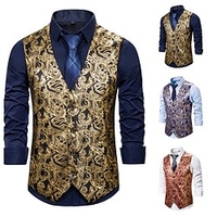 Homme Gilet Mariage Col V Casual Chic Veste Vêtements d