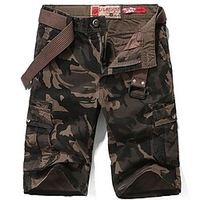 Homme Short Cargo Short 6 poches Camouflage Confort Extérieur du"idien Sortie 100% Coton Mode Vêtement de rue Vert Véronèse Marron clair miniinthebox