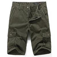Homme Short Cargo Short 6 poches Plein Confort Extérieur du"idien Sortie 100% Coton Mode Vêtement de rue Noir Vert Véronèse miniinthebox