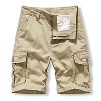 Homme Short Cargo Short 6 poches Plein Confort Longueur genou Extérieur du"idien Sortie 100% Coton Sportif Vêtement de rue Noir Vert Véronèse miniinthebox