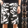 Homme Short Cargo Short Cordon de jambe Multi poche Camouflage Confort Vestimentaire Longueur genou Extérieur du"idien Sortie Sportif mode Noir Blanche miniinthebox