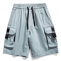 Homme Short Cargo Short Cordon Taille elastique Multi poche Plein Confort Respirable Longueur genou Extérieur du"idien Sortie Sportif mode Noir Blanche miniinthebox