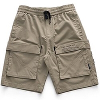 Homme Short Cargo Short Cordon Taille elastique Multi poche Plein Confort Vestimentaire Longueur genou Extérieur du"idien Sortie 100% Coton Sportif mode Noir Kaki miniinthebox
