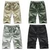 Homme Short Cargo Short Poche Cordon Taille elastique Plein Confort Vestimentaire Extérieur du"idien Sortie 100% Coton Sportif mode Vert militaire Noir miniinthebox