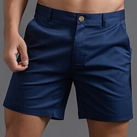 Homme Short Chino Bermuda Shorts décontractés Poche Plein Confort Extérieur du"idien Vacances basique Vêtement de rue Noir Bleu foncé miniinthebox